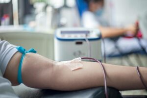 person donating blood